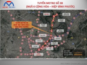 ban do tuyen metro so 3b (nga 6 cong hoa - hiep binh phuc)