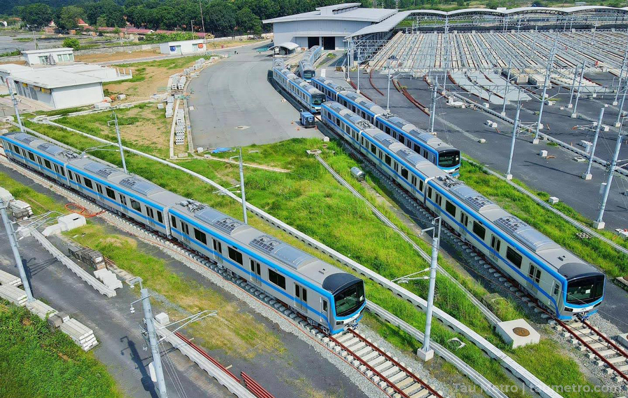 hinh anh thuc te he thong tau dien metro so 1 ben thanh suoi tien