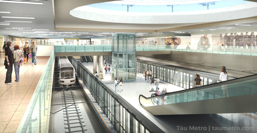 phoi canh trung tam thuong mai ngam tai nha ga metro ben thanh