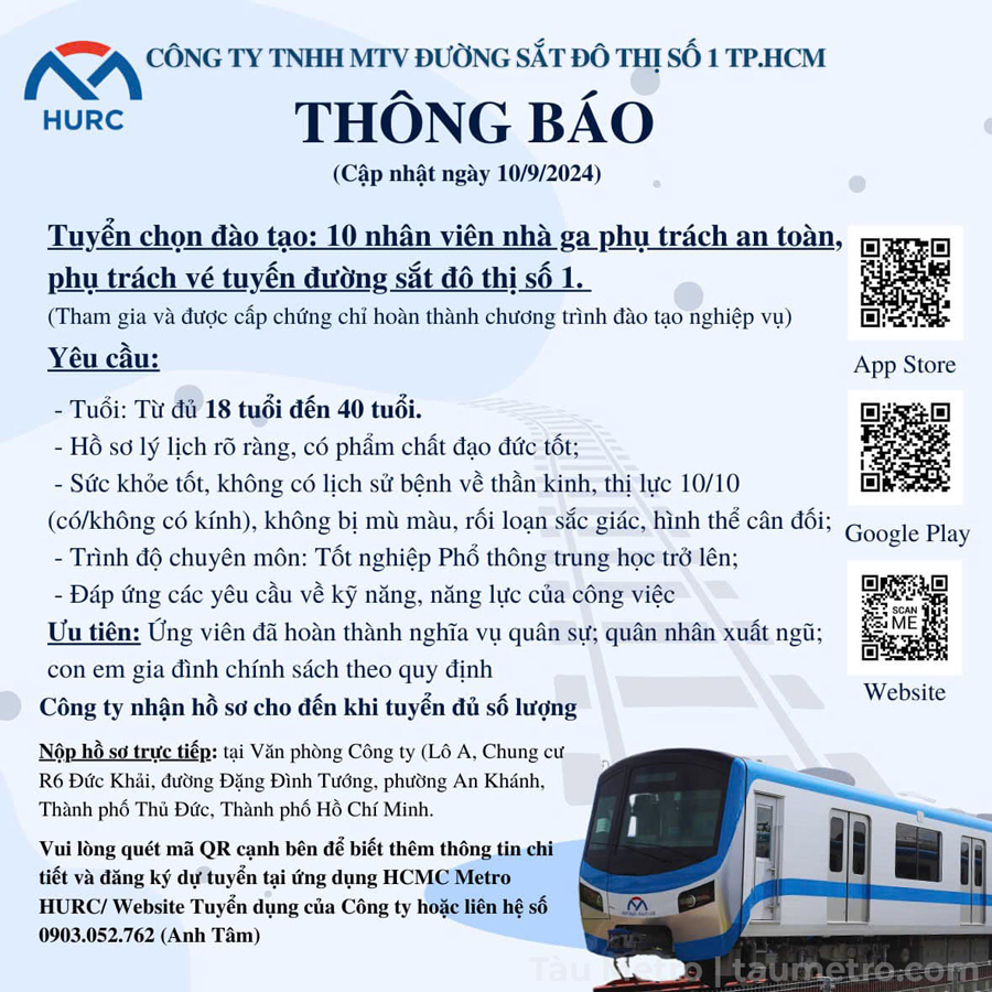 thong bao tuyen dung nhan su tai nha ga metro ben thanh