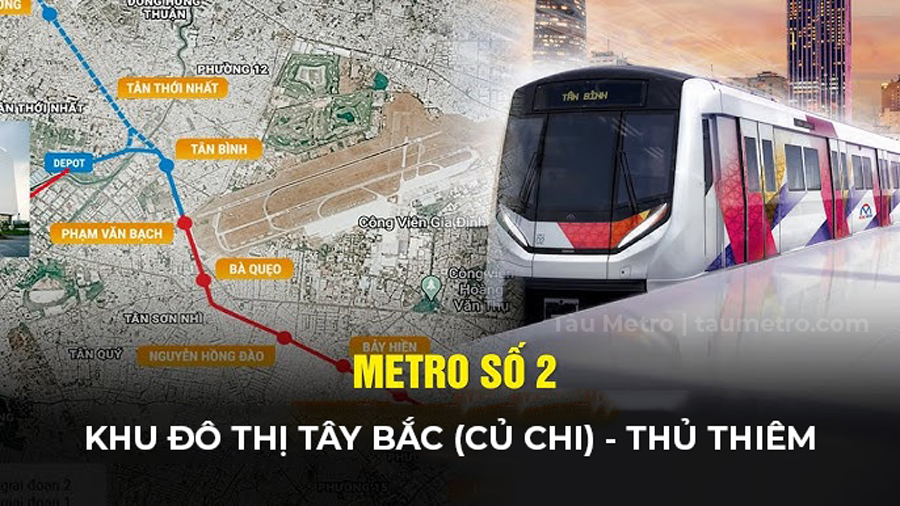 tuyen metro so 2 khu do thi tay bac cu chi thu thiem