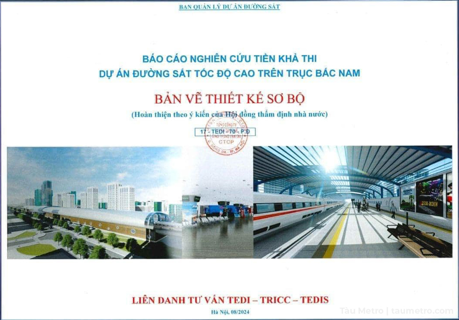 ban ve thiet ke so bo du an tuyen duong sat cao toc bac nam