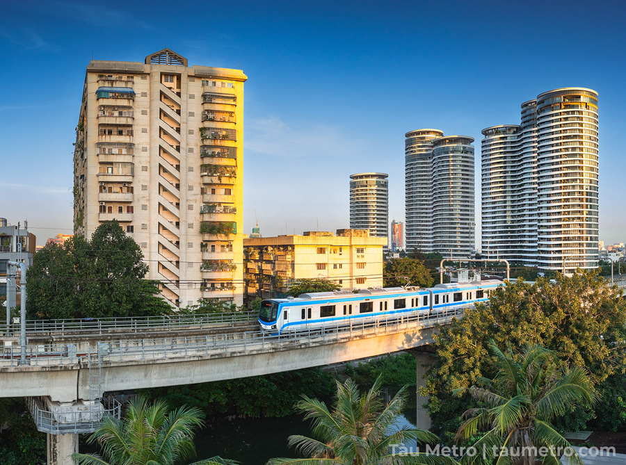 Hình ảnh thực tế hệ thống tàu điện Metro TPHCM