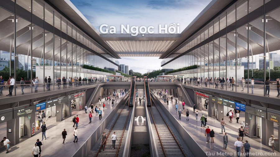 phoi canh nha ga ngoc hoi