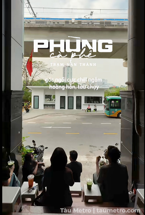 quan ca phe co view ngam tau metro tai tphcm