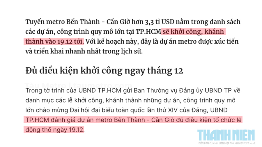 tien do tuyen metro ben thanh can gio