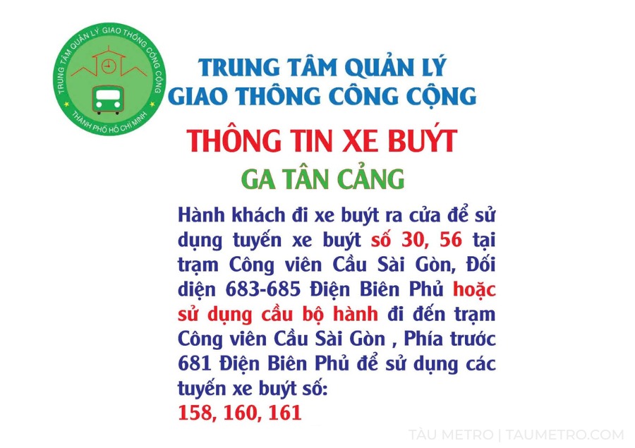cac tuyen xe buyt ket noi toi ga metro tan cang