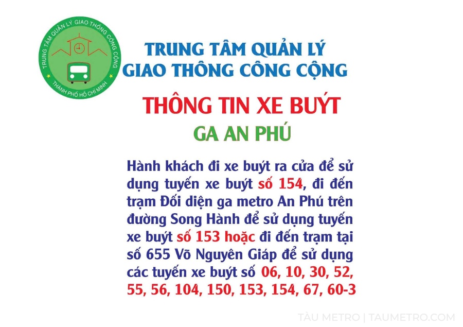 cac tuyen xe buyt ket noi nha ga metro an phu