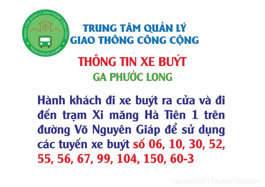 cac tuyen xe buyt ket noi toi nha ga metro phuoc long