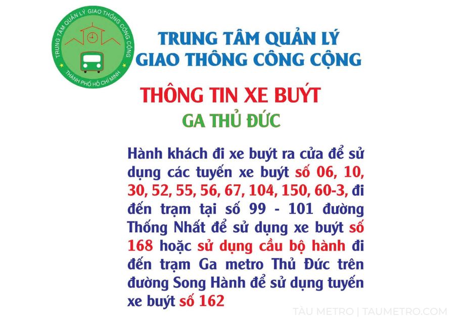 cac tuyen xe buyt ket noi toi nha ga metro thu duc