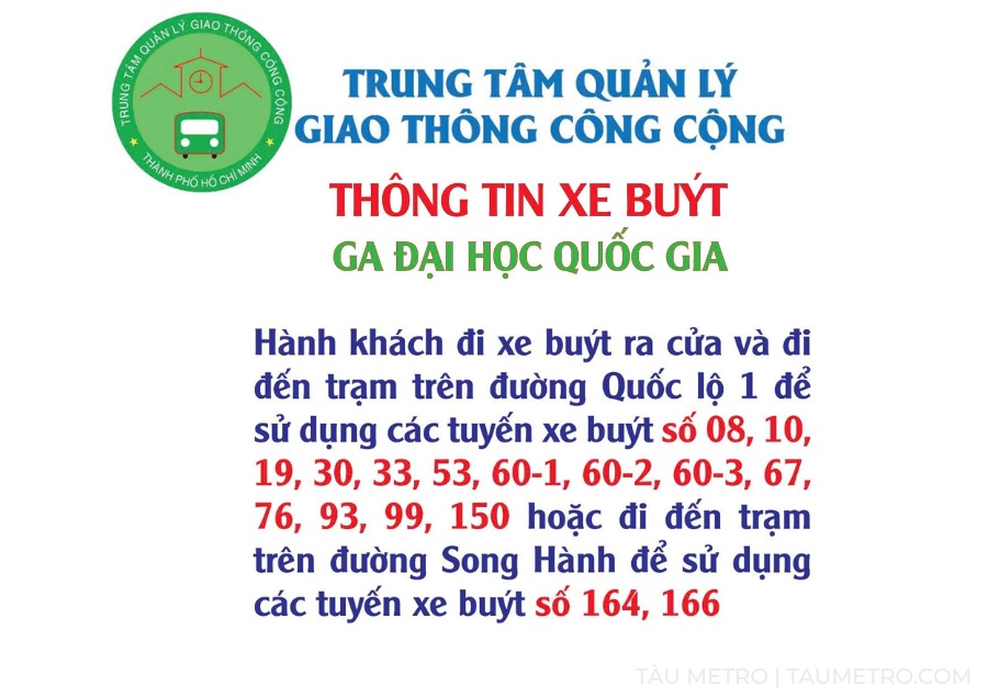 cac tuyen xe buyt ket noi voi nha ga metro dai hoc quoc gia