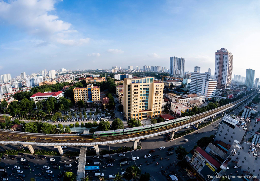 hinh anh thuc te cac doan tau dien thuoc he thong metro ha noi
