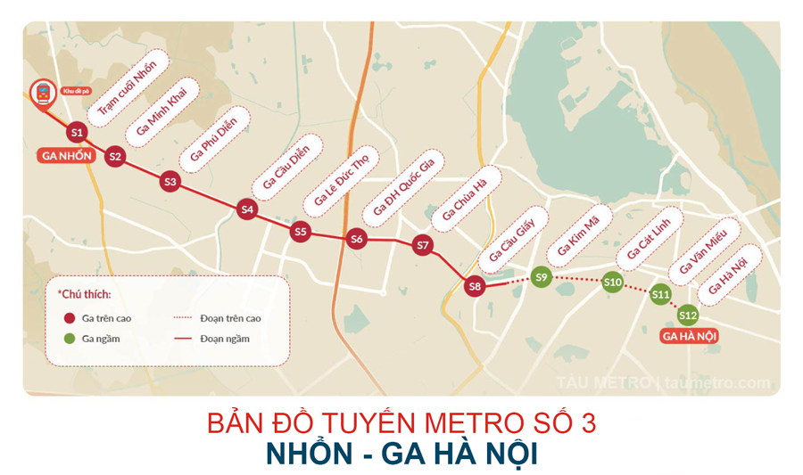 ban do tuyen metro so 3 nhon ga ha noi